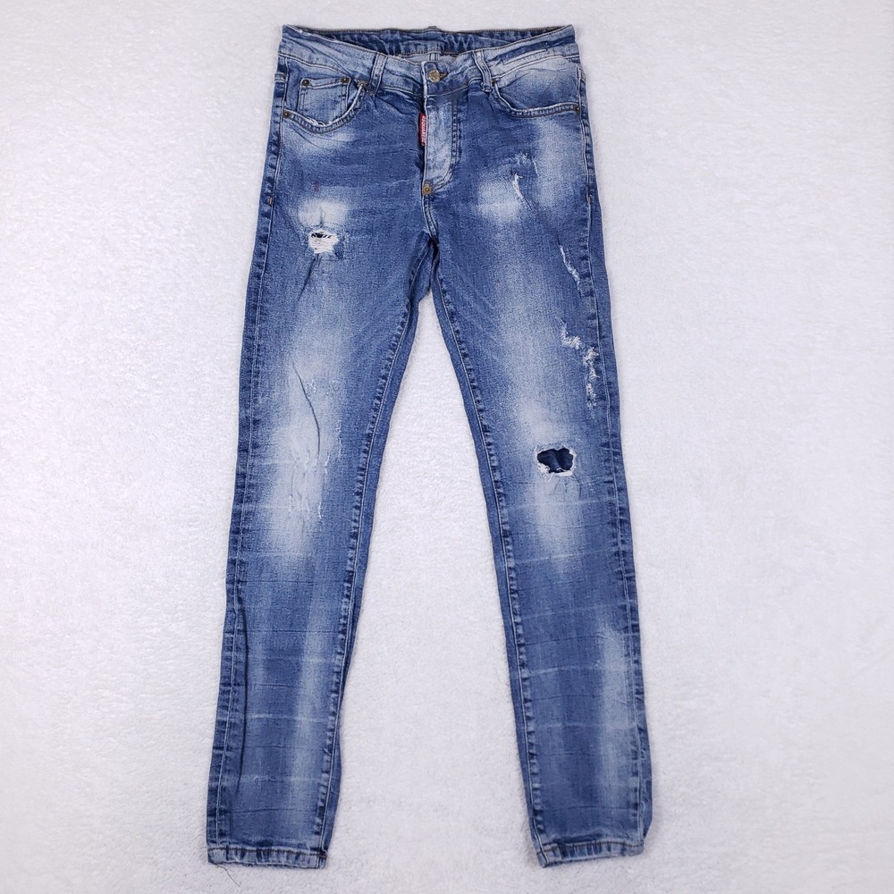 DSQUARED2 Distressed Slim Fit‎ Jeans 46 Blue